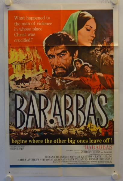 Barabbas original release US Onesheet movie poster